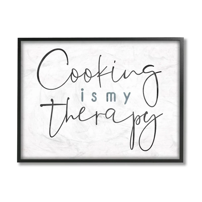 Stupell Industries Cooking Is My Therapy Framed Wall Art
