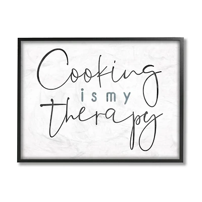 Stupell Industries Cooking Is My Therapy Framed Wall Art