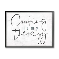 Stupell Industries Cooking Is My Therapy Framed Wall Art