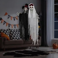 47" Lit Vampire Couple with Sound Halloween Decoration 
