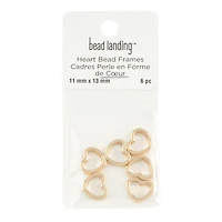 Gold Heart Bead Frames, 6ct. by Bead Landing™