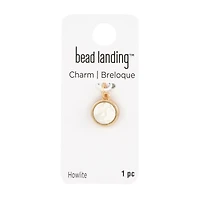 Round White Howlite Charm by Bead Landing™