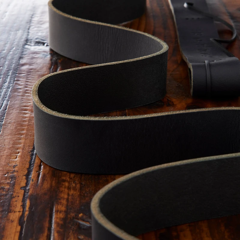 Black Leather Belt Strap by ArtMinds™
