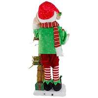 30" Santa's Little Animated Elf with Lighted Star Musical Christmas Figure