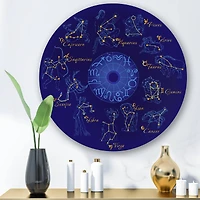 Designart - Zodiac With Constellations and Zodiac Signs