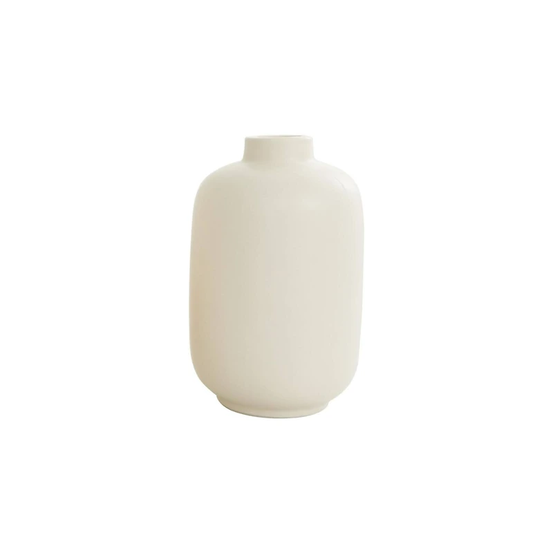 8" Cream Ceramic Minimalistic Vase