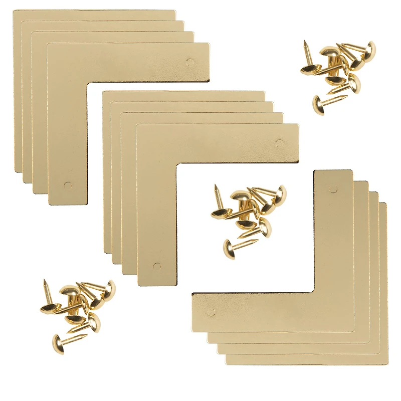 Dritz Home Brass Smooth Campaign Hardware Corners