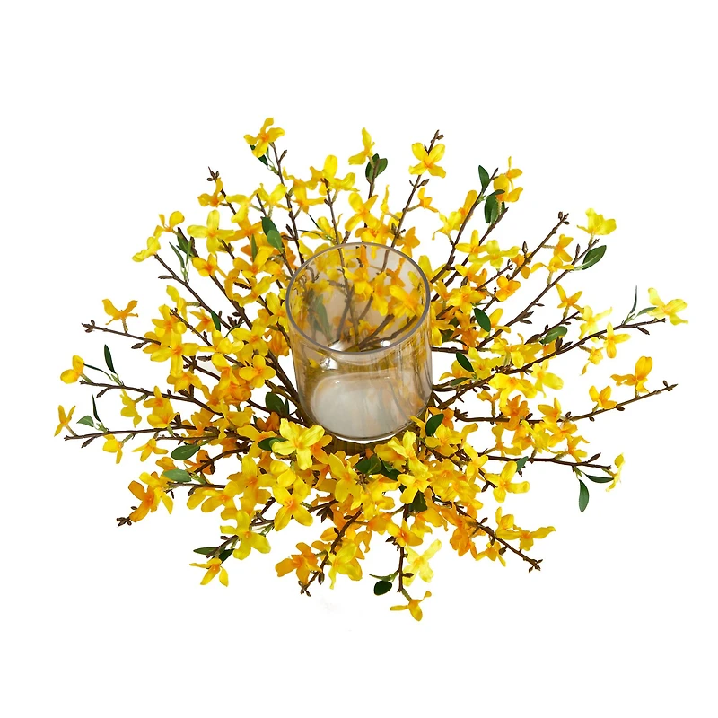 16" Artificial Forsythia Candelabrum