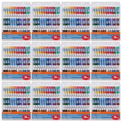 12 Packs: 36 ct. (432 total) Acrylic Paint Value Pack by Artist's Loft™ Necessities™
