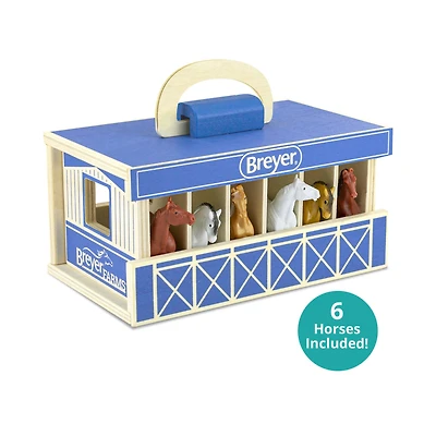 Reeves Breyer Horses Breyer Farms Wooden Stable Play Set