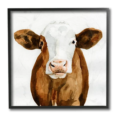 Stupell Industries Holstein Country Cow Minimal Cattle Portrait, 12" x 12"