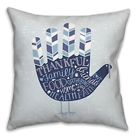 Blue Turkey Hand Pillow