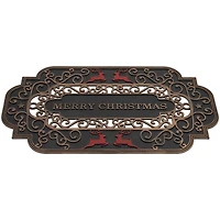 Red Reindeer Merry Christmas Doormat