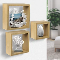 Sorbus Floating Square Shelf Set