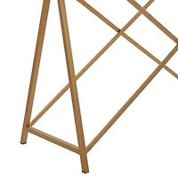 White Iron Contemporary Console Table, 31" x 47" x 14"