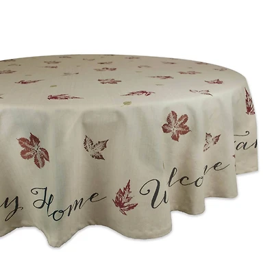 DII® 70" Rustic Leaves Print Round Tablecloth