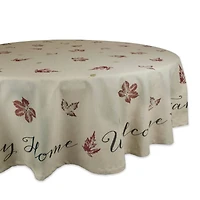 DII® 70" Rustic Leaves Print Round Tablecloth