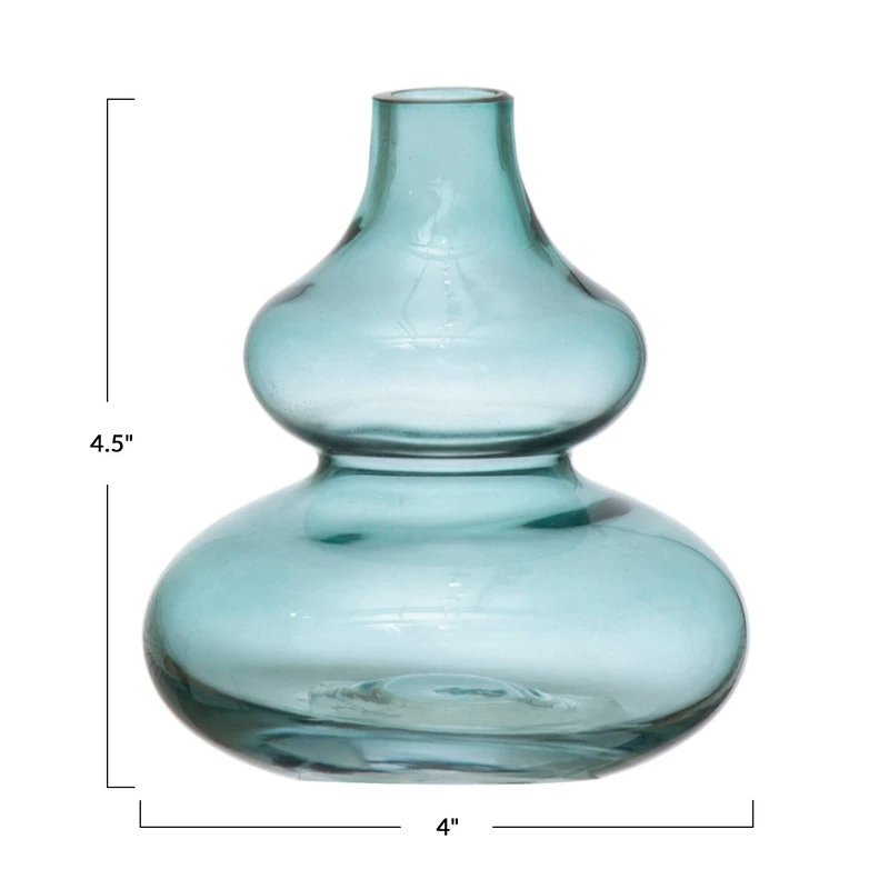 Hello Honey® 5" Blue Glass Vase