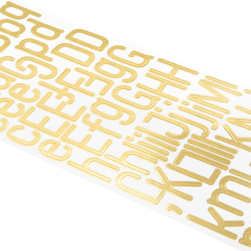 12 Pack: Gold Foil Skinny Alphabet Stickers by Recollections™