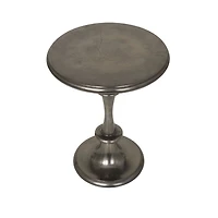 23" Black Aluminum Turned Style Accent Table