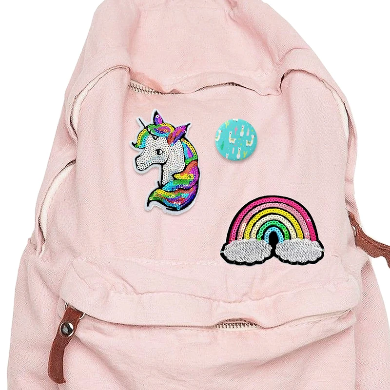 Gwen Studios 3.25" Unicorn Iron-On Patch With Sequins