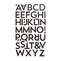 12 Packs: 86 ct. (1,032) Black Glitter Block Alphabet Stickers by Recollections™