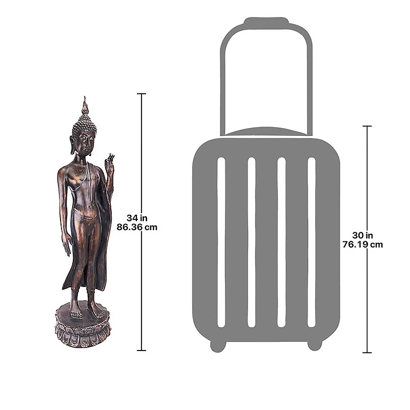 Design Toscano 34" Free from Fear Standing Buddha Statue