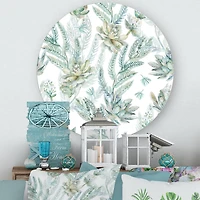 Designart - Floral Seamless Pattern Succulents Ferns Thorns