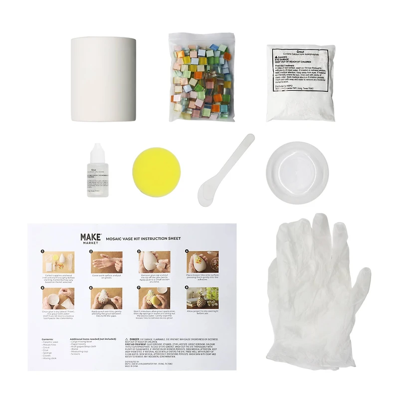 4" Pastel Rainbow Mosaic Vase Kit by Make Market®