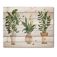 Designart - Houseplant Monstera & Peace Lily In Terra Cotta