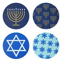 4" Menorah & Star of David Hanukkah Paper Coasters, 6ct. by Ashland®