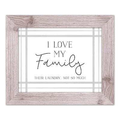 Love Family 14" x 11" Western White Framed Print