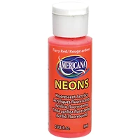 Americana® Neon Fiery Red Fluorescent Acrylic Paint, 2oz.
