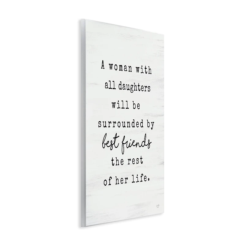 Stupell Industries Woman With All Daughters Loving Family Quote Wall Plaque Art