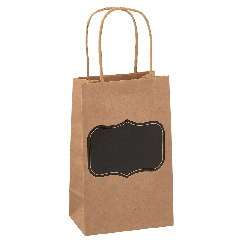 8 Packs: 13 ct. (104 total) Small Black Label Kraft Paper Bags by Celebrate It™