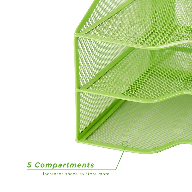 Mind Reader 5-Compartment Desk Organizer