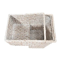 Hello Honey® 16" Woven & Whitewashed Rope Stair Basket with Handles