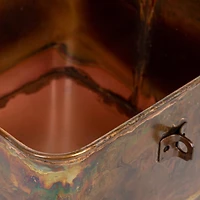 Hello Honey® 7" Burnt Copper Finish Square Decorative Boxes Set