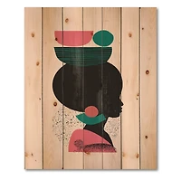Designart - Ethnic Geometric Silhouette of Afro American II