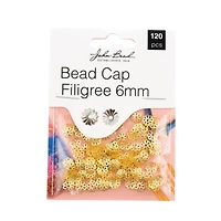 John Bead Must Have Findings 6mm Bead Cap Filigrees
