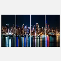 Designart - New York Midtown Night Panorama