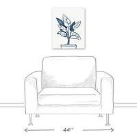 Indigo Palms 16" x 20" Canvas Wall Art