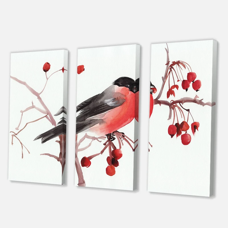 Designart - Bullfinch Bird On A Branch
