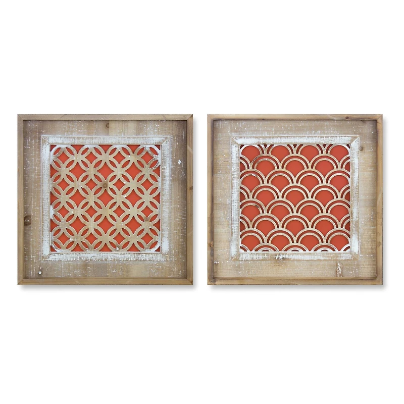 Patterned Wall Plaque Set