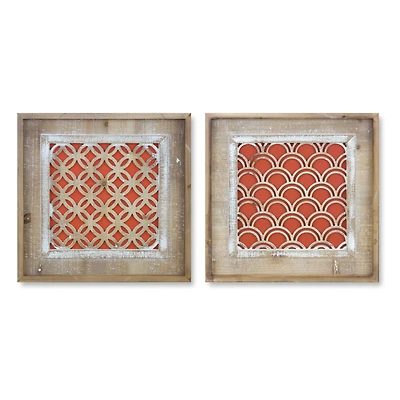 Patterned Wall Plaque Set