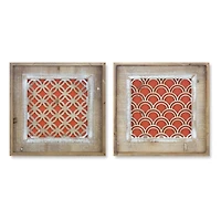 Patterned Wall Plaque Set