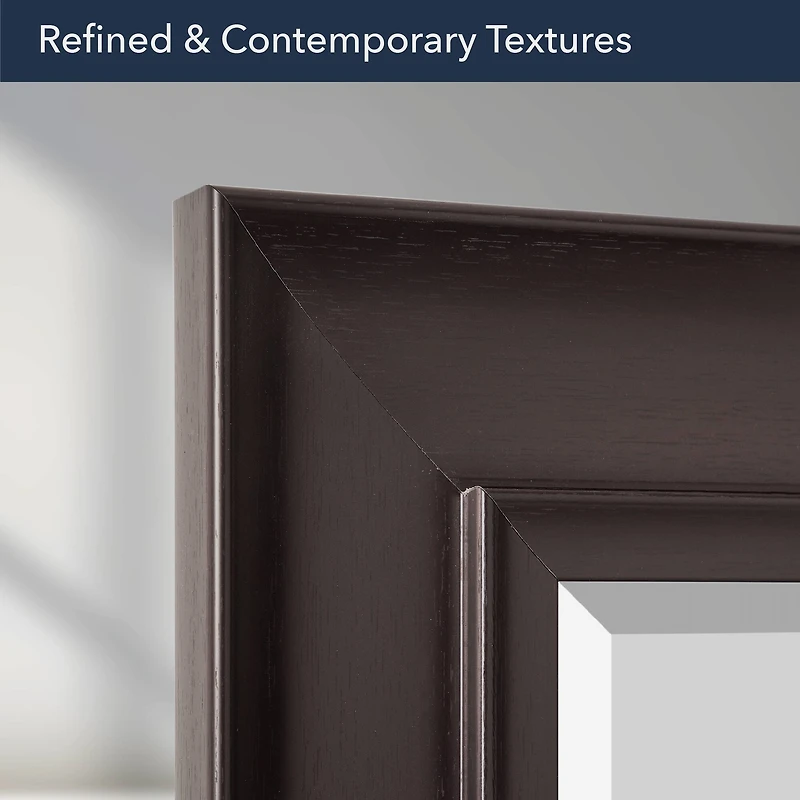 Head West 30" Espresso Framed Wall Vanity Mirror