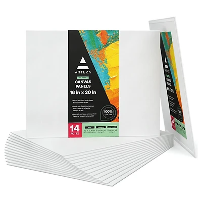 Arteza® 16" x 20" White Canvas Panels, 14ct.