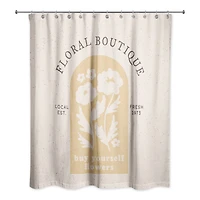 Floral Boutique Mod Sign 71" x 74" Shower Curtain