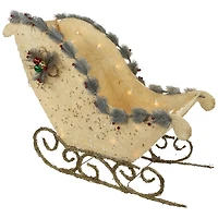 39" Ivory & Gold Sleigh Outdoor Christmas Décor